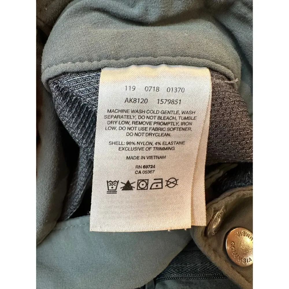 Columbia Omni Shield Convertible Hiking Pants Zip Off Shorts Womens 10 Gray